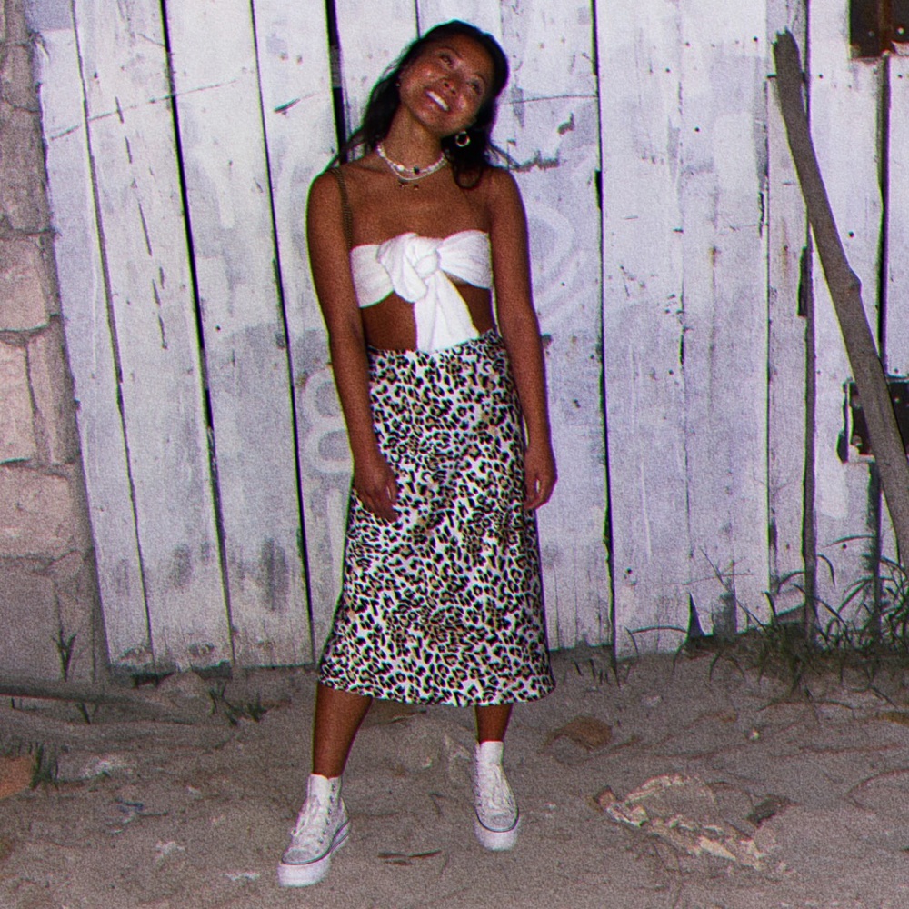 Aritzia Babaton Leopard Midi Skirt